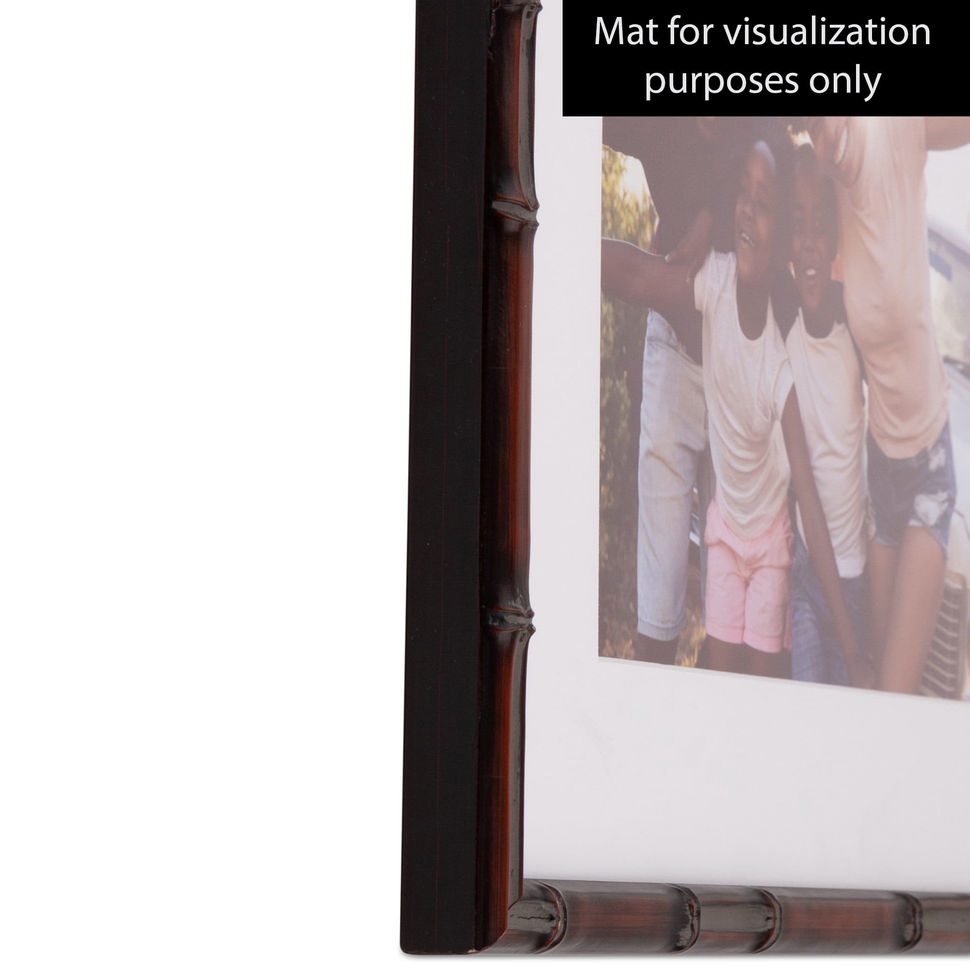 ArtToFrames 18x24 Inch Walnut Bamboo Picture Frame, This Brown Wood Poster Frame is Great for Your Art or Photos, Comes with 060 Plexi Glass (4874)