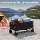 thumbnail image 4 of Garvee Carros Wagons Plegables Extralargos, 54 x 29 x 42", Ruedas Todo Terreno, Portavasos, Negro, 4 of 8