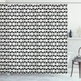 thumbnail image 1 of Trellis Shower Curtain, Horizontally Composed Round Unfinished Shapes Simplistic and Classic Look, Fabric Bathroom Set with Hooks, 69W X 84L Inches Extra Long, Charcoal Grey White, by Ambesonne, 1 of 3