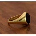 thumbnail image 3 of Black Onyx Gemstone Ring, Oval Shape Gemstone Ring, Copper / Gold Plated Ring, 925 Sterling Silver Ring, Men's Signet Ring, Gift For Her****, 3 of 5