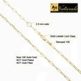 thumbnail image 2 of Au Naturale 10k Yellow Gold Paperclip Link Chain Necklace (2.5 mm, 18 inch), 2 of 6
