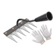 thumbnail image 1 of Almencla Gardening Garden Hoe Weeding Rake Weeds Remover for Lawn Digging Landscaping 6 tines, 1 of 8