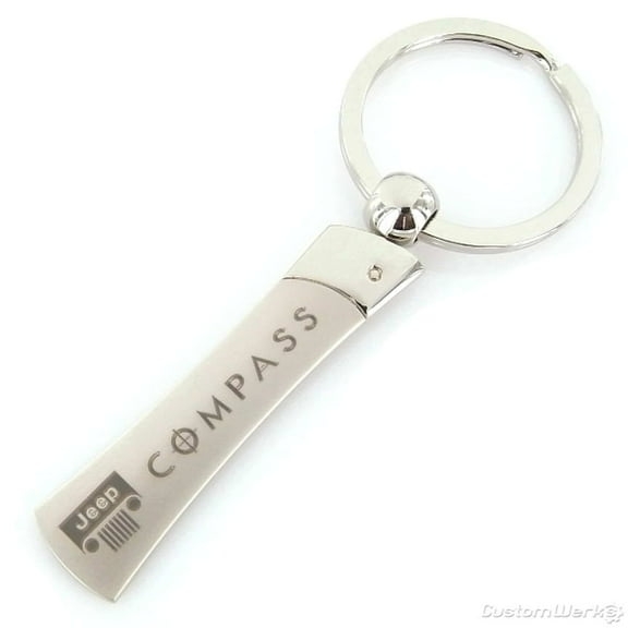 Jeep Compass Blade Key Chain (Chrome)