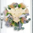 thumbnail image 2 of CSCHome Highland Cow Simulation Flower Wreath Hanging Holiday Home Spring Decorative Wreath Patio Door Decoration, 2 of 5