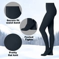 thumbnail image 5 of EMEM Apparel Unisex Baby Infant Toddlers Girls' Boys Kids Children's Flat Knit Cotton Sweater Winter Opaque Footed Tights Hosiery Stockings Navy 6-12, 5 of 5