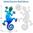 thumbnail image 4 of GRNSHTS 6 Pack Metal Gecko Wall Art Decor Inspirational Sculpture Hang Indoor Outdoor for Home Bedroom Living Room Office Garden 9 Inch, 4 of 9