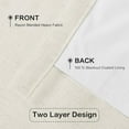 thumbnail image 5 of Parojati 2 Panels Linen Blend Pinch Pleated Curtains for living room , Blackout Heat Blocking Window Curtains for Bedroom,Living Room,Office, 40''W×84''L, Beige, 5 of 9