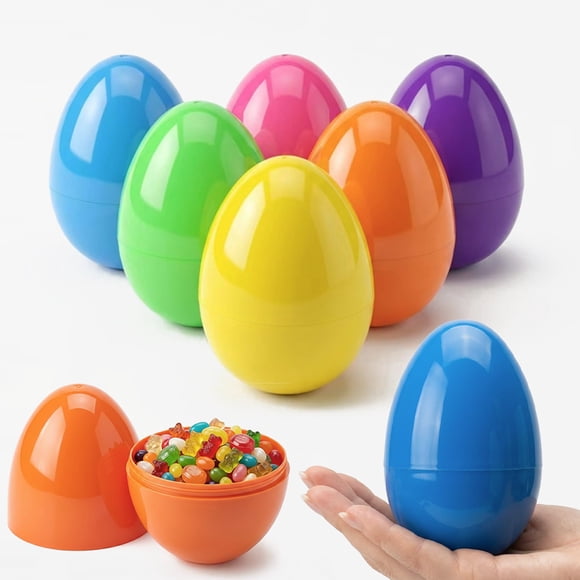 Huevos de Pascua AquaHood 6 piezas jumbo de plástico rellenable de 12,7 cm