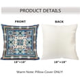 thumbnail image 2 of Boho Persian Carpet Tribal Pattern Throw Pillow Cover Persian Ethnic Geometric Chaotic Pillow Case Men Women Boy Girl Room Cushion Cover for Home Decorative 18x18 Inch Boho13-18, 2 of 6