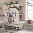 thumbnail image 5 of Shower Curtain, 72" x 84", God Bless America Independence Day Dwarf Swinging on A Swing LinenWaterproof Bathroom Curtain Washable Shower Curtain Set with 12 Hooks, 5 of 9