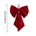 thumbnail image 2 of Yucurem Large Christmas Bow Ornament for Xmas Tree Topper, Velvet Giant Wreath Bows Ribbon for Christmas Birthday Wedding Party Home Outdoor Indoor Hanging Decor (19.69inch), 2 of 7
