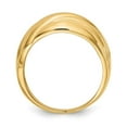 thumbnail image 2 of 14k Yellow Gold Solid Polished Scalloped Dome Ring Size 6 Ring for Women - 6.3 Grams, 2 of 6