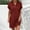 Red, variant on HOMBOM Cute Dresses for Women Mini Black Shift Solid V-Neck Casual Trendy Short Sleeve Dresses S