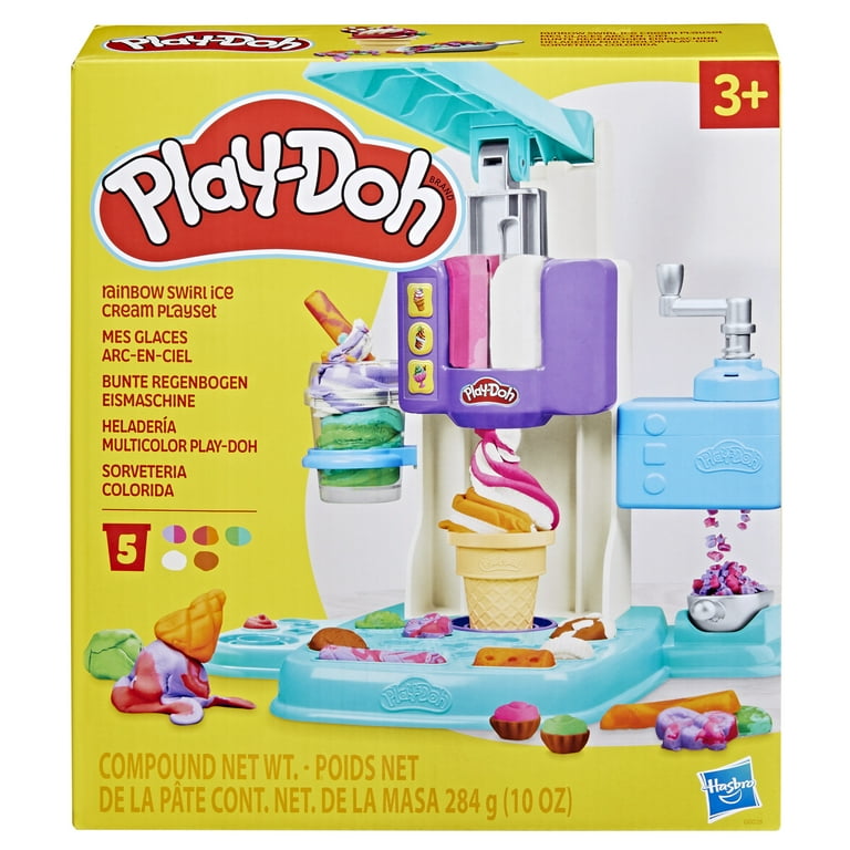 Free Shipping! Play-Doh Rainbow Swirl Ice Cream Playset with