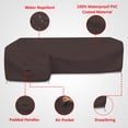 thumbnail image 3 of Patio Sectional Sofa Cover 18 Oz - 100% Waterproof & Weather Resistant PVC Coated 83" x 104" x 31" x 32" L Shape Sofa Cover for Indoor / Outdoor (Left Side Sofa, Coffee), 3 of 7