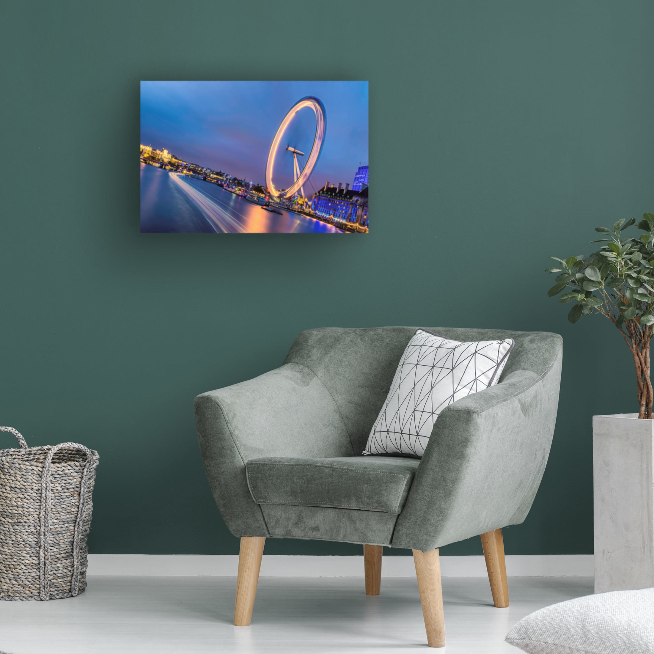 Canvas Wall Art - Ahmed Lashin 'Crazy London 1' Wall Art for Living Room, Bedroom, or Office Décor by Trademark Fine Art - 19 x 12 Inches