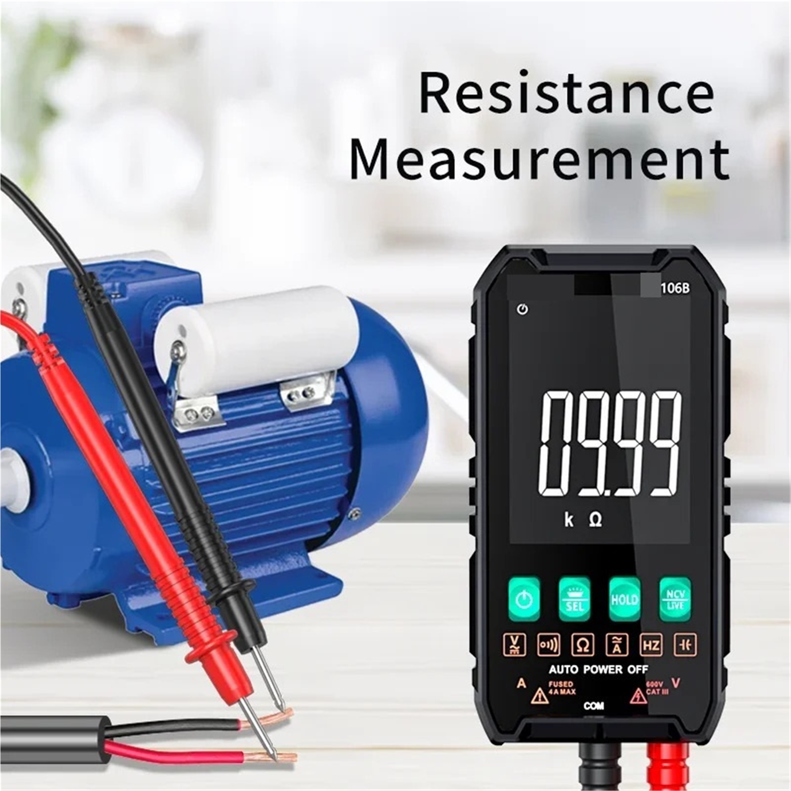 Multifunction Digital Multimeter AC DC NCV Smart Tester Ohmic Voltmeter Auto Range 600V Electrician Tester ,Battery Test