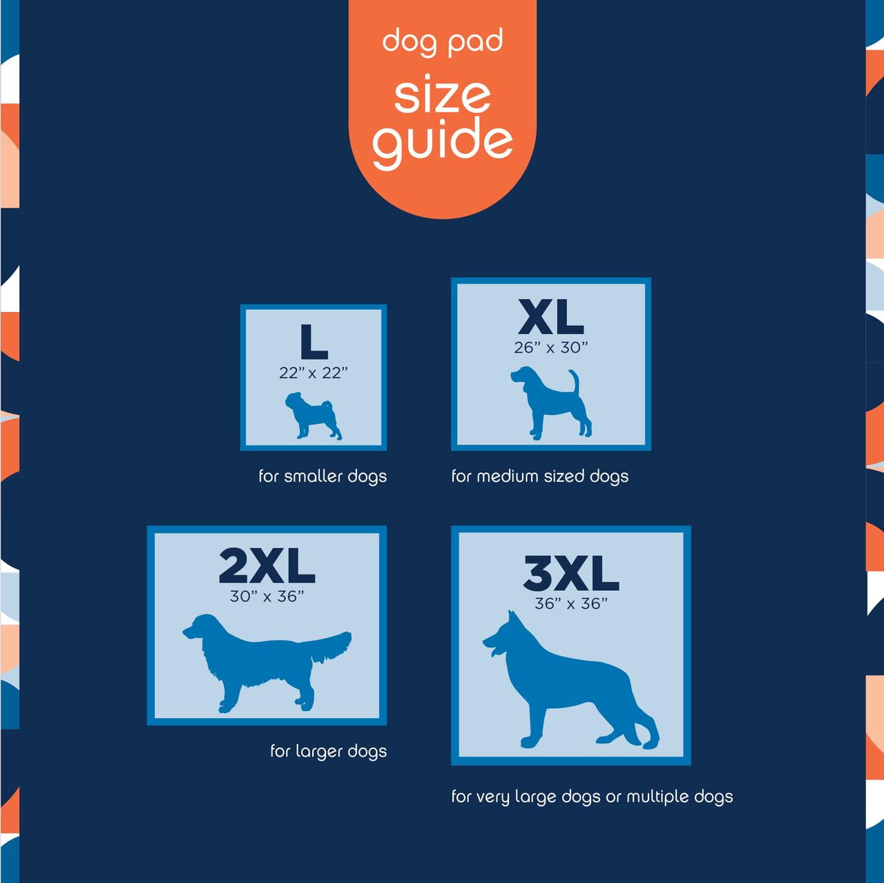 (2 pack) Pet Life Unlimited Dog Pads, Smart Prints, Large, Sunshine & Rainbows Print, 75ct