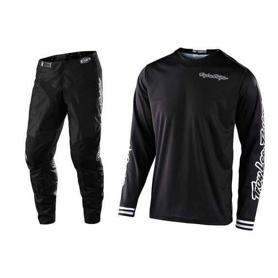 Troy Lee Designs 2022 GP Jersey and Pant Combo Mono Black (Jersey XX-Large / Pant W40)