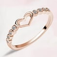thumbnail image 4 of Womens Hollowed Heart Ring Electroplated Alloy Fashion Jewelry Elegant Durable Versatile Gift For Her And Everyday Style, 4 of 5