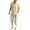 Light Khaki, variant on Coshow Men's 2 Piece Cotton Linen Outfits Set Button Down Short Sleeve Shirt and Casual Loose Pants Beach Summer Matching Sets