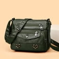 thumbnail image 4 of Bolso Mujer Retro Hombro PU Cuero Bandolera Mujer Diario Verde, 4 of 7