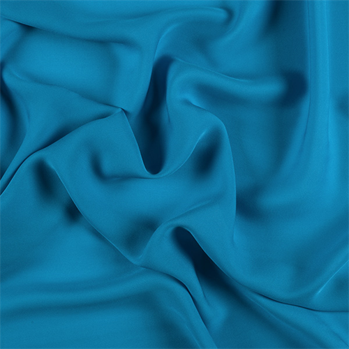 Bright Blue Silk Double Fabric By the Yard