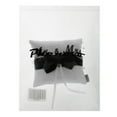 thumbnail image 2 of 15cm Almohadilla Cojín para   con Moño Negro Colco Almohada de satén para anillo de bodas, 2 of 8