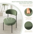 thumbnail image 5 of WestinTrends Alexandria Mid-Century Modern Upholstered Sherpa Round Dining Chairs (Set of 6), Ice Green, 5 of 11