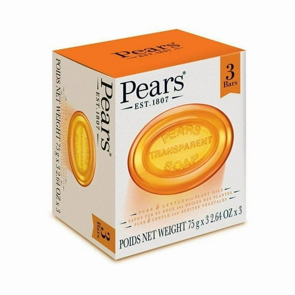 Pears Gentle Care Transparent Soap, 3 x 75 g
