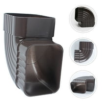 Clispeed Aluminum Gutter Downspout Connector with 90 Degree Elbow Black