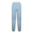 thumbnail image 4 of CLOISE Women Sweatpants Baggy Joggers Comfy Petite High Waisted Elastic Bottom Trousers Light Blue Workout Elastic Waist Drawstring Colorblock Sweatpants with Pockets Fashion Basic Sweatpants, 4 of 5