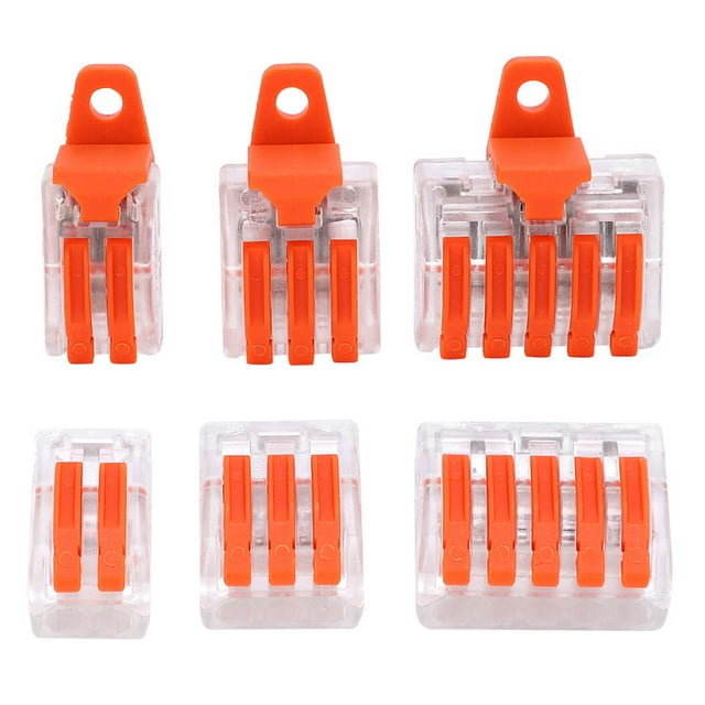 Conectores De Alambre De Palanca De 60 Piezas Conectores De Empalme Compactos PCT-212 213 215 Con Tornillos De Clip De Montaje