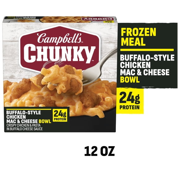 Campbell's Chunky Buffalo-Style Chicken Mac and Cheese Bowl Frozen Meal, 12 oz