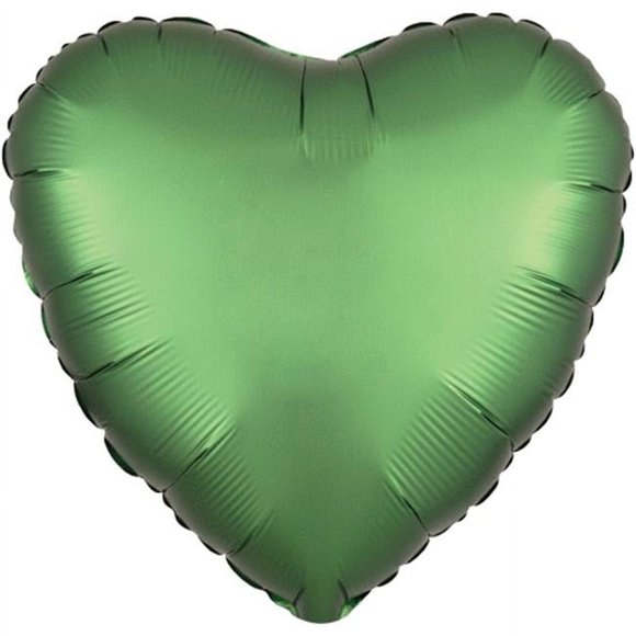 Emeraude Satin Heart Foil Balloon - Perfect Party Decor With Superior Float Time
