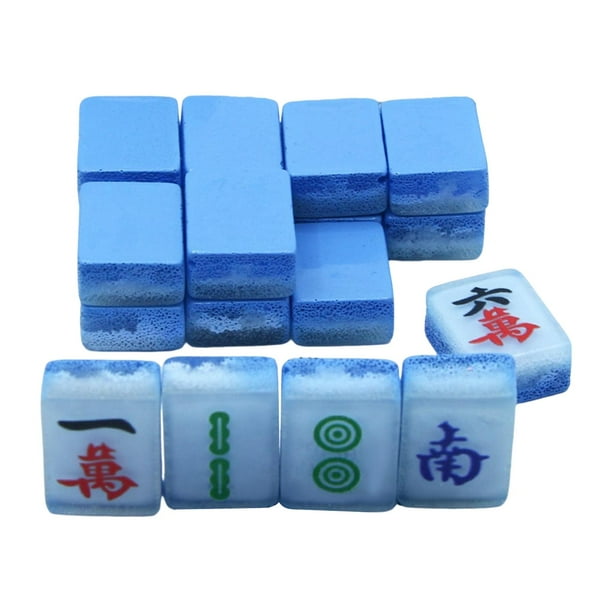 LLavero de Mahjong pequeño de 18 Uds., colgante artesanal para manualidades, colgante de llave, colgante de llavero de azulejos de Mahjong chinos de