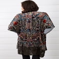 thumbnail image 4 of WeHello Women's Burnout Velvet Kimono Black Cardigan Cover Up Holiday Casual Cardigan Shawl Tops, 4 of 16