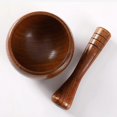 thumbnail image 2 of Wooden Mortar And Pestle, Great For Manual Ginger, Spices, Garlic Press Jujube Medicine Garlic Wuqx, 2 of 4