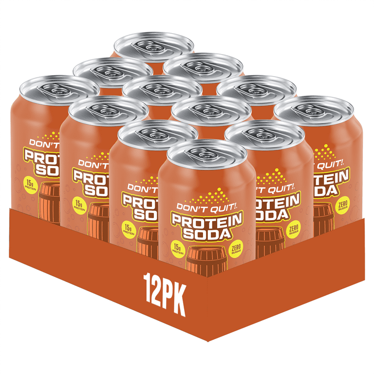 DON'T QUIT Protein Soda Root Beer, 15g Protein 12oz