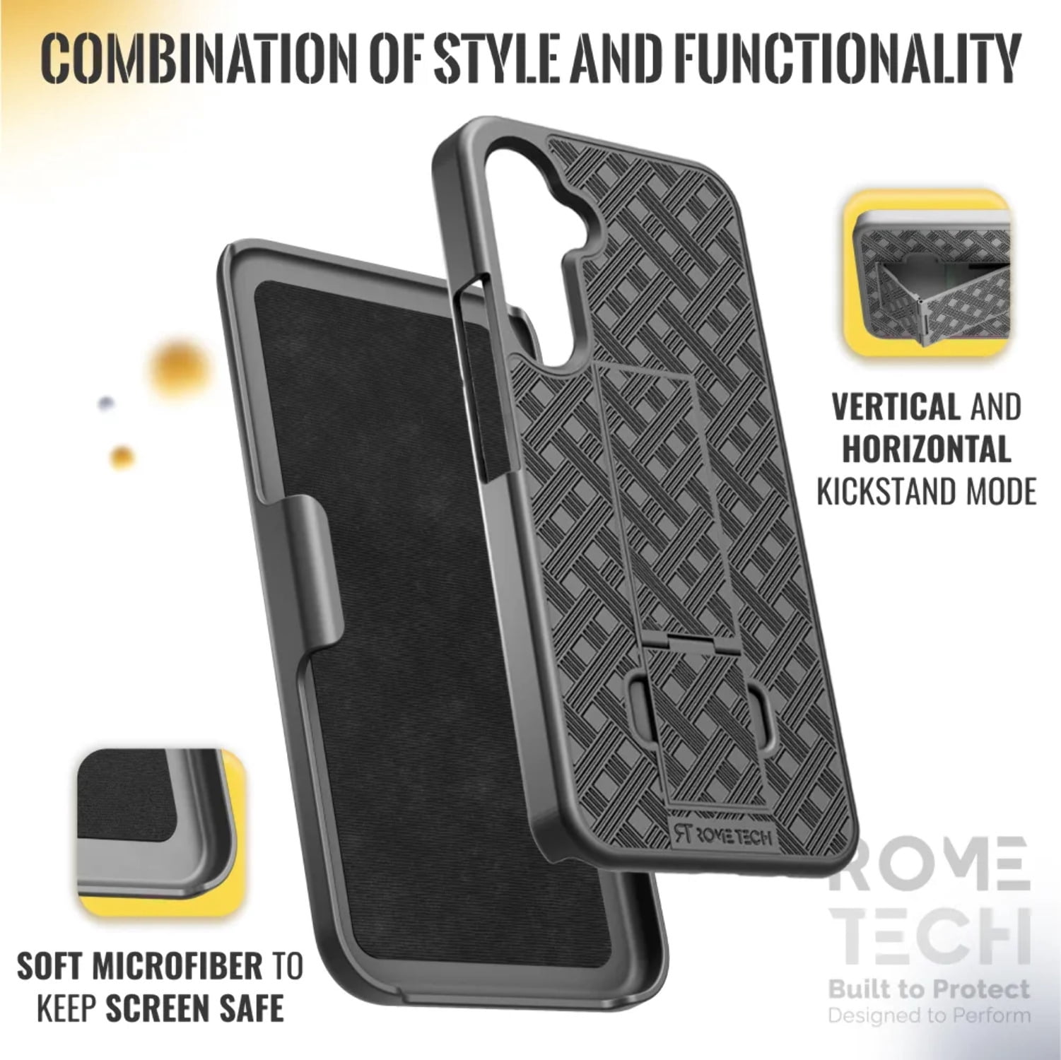 Samsung Galaxy A35 5G Belt Clip Holster Phone Case - Black (2 Pack)