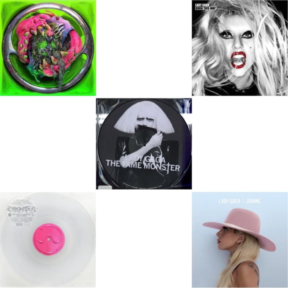 Dawn Of Chromatica (Clear LP Vinyl) & Chromatica (Milky Clear LP Vinyl) & Fame Monster & Born This Way & Joanne
