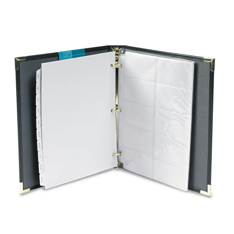 Classic Vinyl Business Card Binder, Holds 200 2 x 2.5 Cards, 10.25 x 11.13, Ebony Classic Vinyl Business Card Binder, Holds 200 2 x 2.5 Cards, 10.25 x 11.13, Ebony