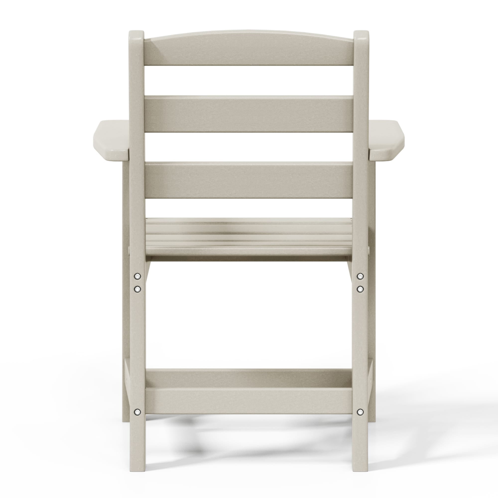 WestinTrends Ashore Outdoor HDPE Patio Classic Dining Arm Chair, Sand