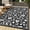 Black and white, variant on Floral Outdoor Rug, Waterproof Rug, Vintage Reversible Plastic Straw Rugs, Foldable Lightweight UV Resistant Carpet for Picnic Deck Balcony Porch