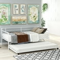 thumbnail image 3 of Enyopro Twin Daybed and Trundle Set, with 2 Casters, Steel Daybed/Sofa Bed with Included Trundle, Premium Steel Slat Support, Twin Size Platform Bed Frame for Living Room Guest Room, 3 of 9