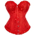 thumbnail image 2 of Women Lace Off Shoulder Corset Bustier Boned Overbust Corset Bodyshaper Lingerie Top, Seamless Body Shaper for All-Day Comfort, Postpartum Compression Girdle for Belly Support, 2 of 7