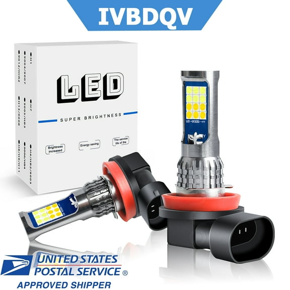 IVBDQV for Chevy Equinox 2010 2011 2012 2013 2014 2015 2016 2017 LED Fog Light Bulb H11/H8/H9/H16
