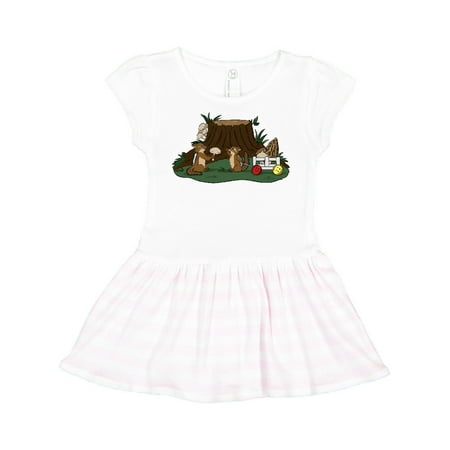 

Inktastic Chipmunk Mushroom Hunters Gift Toddler Girl Dress