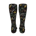 thumbnail image 6 of Xecao Wasp and Florals Print Calf Socks Seamless Toe, Knee High Long Socks, Sports Socks Trouser Socks for Women and Men-One Size, 6 of 8