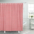 thumbnail image 1 of SUTTOM Checkerboard Gray Checker Squares Red and White Check Chess Shower Curtain 66x72 inch, 1 of 1